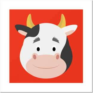 Cow Face Posters and Art